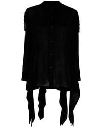 Yohji Yamamoto - Camisa con dobladillo asimétrico - Lyst
