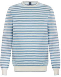 Fedeli - Striped Crew-Neck Sweater - Lyst