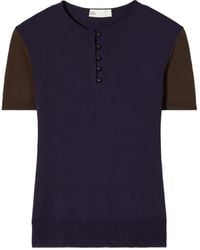 Tory Burch - Wool Henley - Lyst