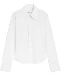 Ami Paris - Blended Silk Sharp Collar Adjusted Shirt - Lyst