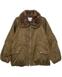Stand Studio - Thilda Faux-Fur Trim Bomber Jacket - Lyst