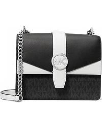 Michael Kors - Small Greenwich Monogram Shoulder Bag - Lyst