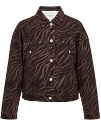 Rag & Bone - Zebra-Print Denim Jacket - Lyst
