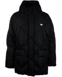 Prada - Abrigo con capucha - Lyst