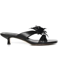 MICHAEL Michael Kors - Jacie Floral-Applique Kitten-Heel Sandals - Lyst