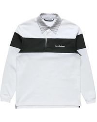 Acne Studios - Striped Polo Sweatshirt - Lyst