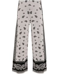 Liu Jo - Bandana-print Wide-leg Trousers - Lyst
