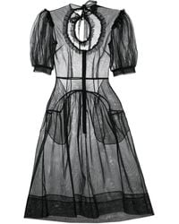 Simone Rocha - Robe Mi-Longue À Manches Bouffantes - Lyst