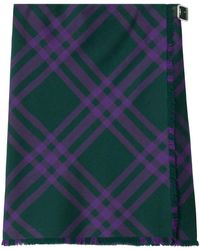 Burberry - Jupe En Laine À Motif Vintage Check - Lyst