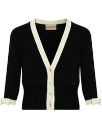 Valentino Garavani - Vlogo Signature Cropped Cardigan - Lyst