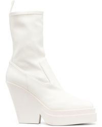 Gia Borghini - 120mm Tapered-heel Leather Boots - Lyst