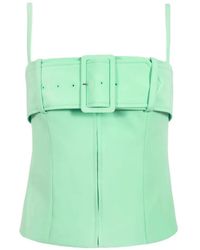 Sandy Liang - Ahsoka Belted Top - Lyst