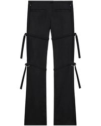 Courreges - Buckle-Detail Long-Length Straight Trousers - Lyst