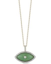 Mateo - Eve Jade Diamond Necklace - Lyst