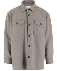 Ami Paris - Spread-Collar Wool-Blend Shirt Jacket - Lyst