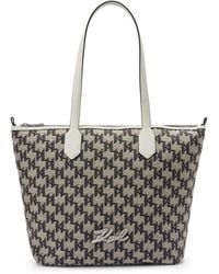 Karl Lagerfeld - Medium Signature Jacquard Tote Bag - Lyst