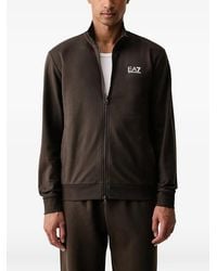 EA7 - Sweat Zippé À Logo Imprimé - Lyst