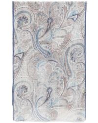 Dell'Oglio - Giglio Paisley-Pattern Frayed Scarf - Lyst