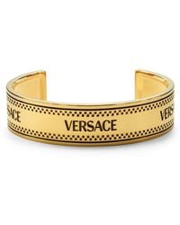 Versace - Bracelet en métal à logo gravé - Lyst