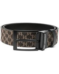 KARL LAGERFELD - Logo Buckle Belt - Lyst
