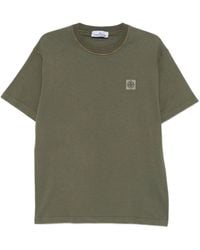 Stone Island - Compass-Patch Cotton T-Shirt - Lyst