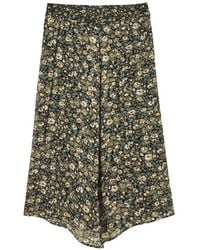 Ba&sh - Clap Floral-Print Pleated Midi Skirt - Lyst