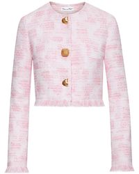 Oscar de la Renta - Textured Tweed Jacket - Lyst