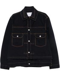Sacai - Layered-Design Denim Jacket - Lyst