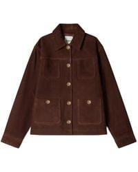 Sandro - Patch-Pocket Suede Jacket - Lyst