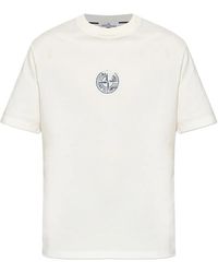 Stone Island - Logo-Print Cotton T-Shirt - Lyst