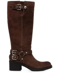 Guess - Matley Buckle-Detail Knee-High Boots - Lyst