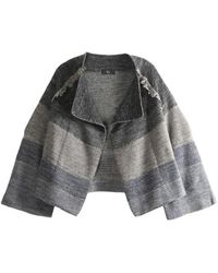 Y's Yohji Yamamoto - Fringe-Trimmed Colour-Block Cardigan - Lyst