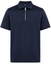 Tombolini - Zip-Fastening Short-Sleeve Polo Shirt - Lyst