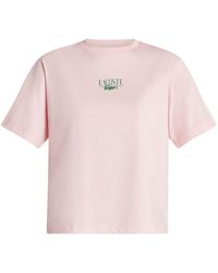 Lacoste - Katoenen T-shirt Met Logoprint - Lyst