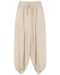 LAMRONS - Drawstring-Waist Pleated Trousers - Lyst