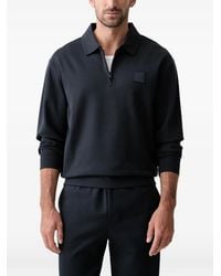 Joop! - Logo-Patch Quarter-Zip Sweater - Lyst