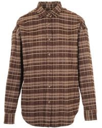 MC2 Saint Barth - Check-Pattern Embroidered-Logo Shirt - Lyst