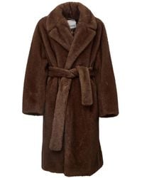 Max Mara - Faux-Fur Belted Coat - Lyst
