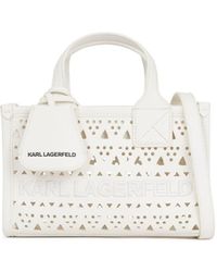 Karl Lagerfeld - Small K/skuare Perforated Tote Bag - Lyst
