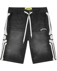 Godspeed - Fémur Denim Shorts Met Borduurwerk - Lyst