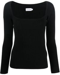 Calvin Klein - Top A Maniche Lunghe - Lyst
