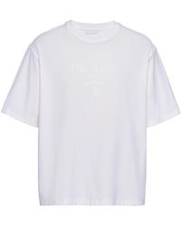 Prada - Jersey T-Shirt With Logo - Lyst