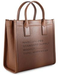 Marc Jacobs - Logo-Embossed Grained Leather Tote Bag - Lyst