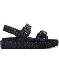 Tory Burch - Kira Raffia-Woven Sandals - Lyst