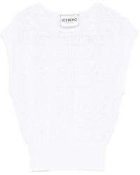 Iceberg - Logo-Pattern Vest - Lyst