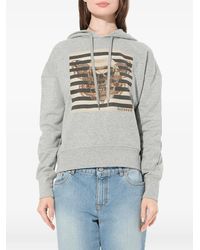 McQueen - Sudadera Con Capucha Con Estampado De Calavera Y Mariposa - Lyst