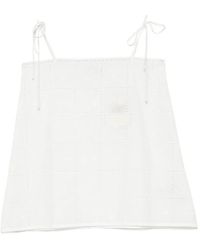 Faithfull the Brand - Mora Broderie-Anglaise Tie-Straps Top - Lyst
