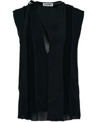 Jil Sander - Sleeveless Cut-Out Top - Lyst