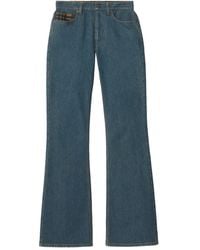 Burberry - Jean À Patch Logo - Lyst