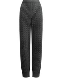 12 STOREEZ - Rye Kabelgebreide Broek - Lyst
